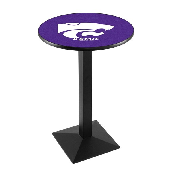 42" Blk Wrinkle Kansas State Pub Table